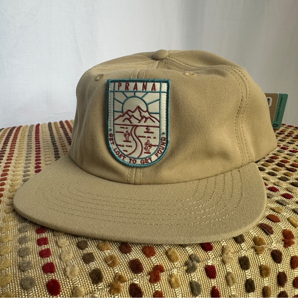 NWT PrAna Gazin Patch Hat Get Lost To Get Found OS
